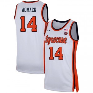 Mens Aaron Womack White Syracuse Orange #14 College Basketball Official Jerseys 787610-787