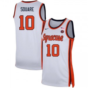 Men's Ibrahim Souare White Syracuse Orange #10 College Basketball Player Jersey 988420-515