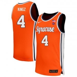 Men's Nate Kingz Orange Syracuse Orange #4 College Basketball Player Jersey 635422-728