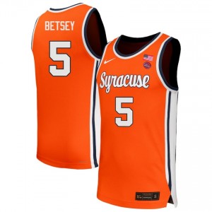 Mens Tyler Betsey Orange Syracuse Orange #5 College Basketball Official Jersey 135973-835