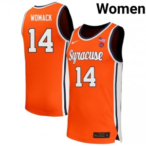 Women's Aaron Womack Orange Syracuse Orange #14 College Basketball Replica Jersey 842374-265