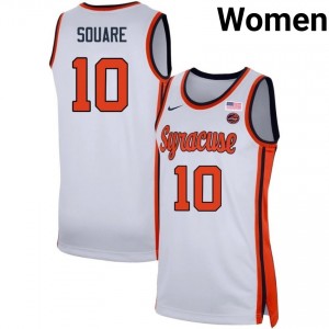 Women Ibrahim Souare White Syracuse Orange #10 College Basketball Replica Jersey 958361-342