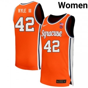 Women William Kyle III Orange Syracuse Orange #42 College Basketball Stitched Jersey 281164-861