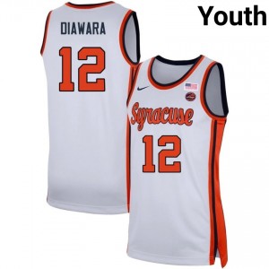 Youth Tiefing Diawara White Syracuse Orange #12 College Basketball Limited Jerseys 241112-127