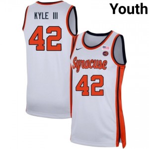 Youth William Kyle III White Syracuse Orange #42 College Basketball Game Jerseys 730991-140